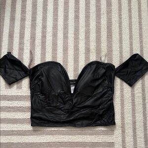 Stylish Black Off-Shoulder Crop Top